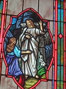 Stained glass window: Women at the Tomb